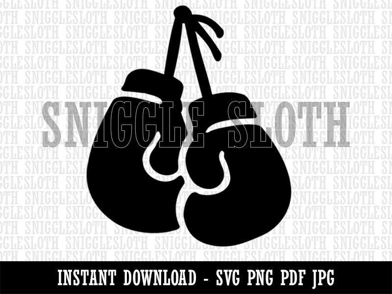 Pair of Boxing Gloves Hanging Clipart Digital Download SVG PNG JPG PDF Cut Files