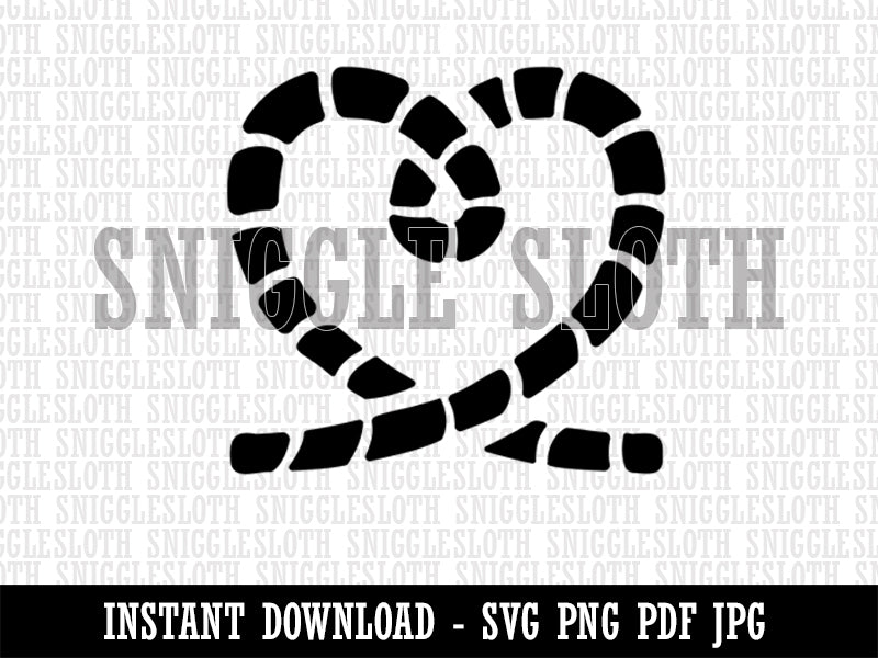 Rope Heart Twist Knot Clipart Digital Download SVG PNG JPG PDF Cut