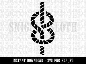 Rope Knot Sailing Figure Eight Flemish Knot Clipart Digital Download SVG PNG JPG PDF Cut Files