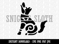 Southwestern Style Tribal Coyote Wolf Dog Clipart Digital Download SVG PNG JPG PDF Cut Files