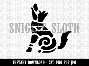 Southwestern Style Tribal Coyote Wolf Dog Clipart Digital Download SVG PNG JPG PDF Cut Files