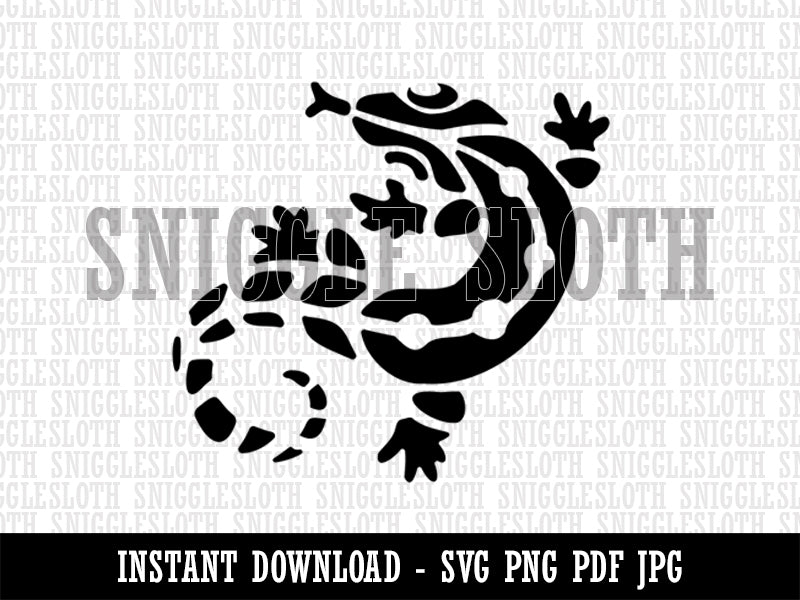 Southwestern Style Tribal Gecko Lizard Clipart Digital Download SVG PNG JPG PDF Cut Files