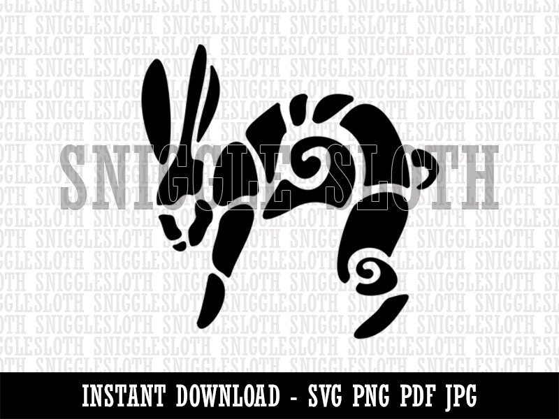 Southwestern Style Tribal Jackrabbit Hare Bunny Clipart Digital Download SVG PNG JPG PDF Cut Files