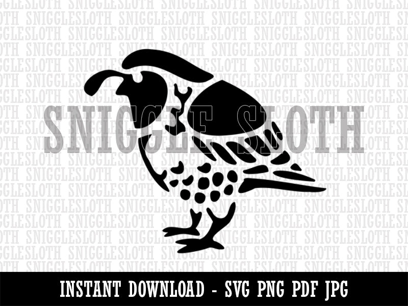 Southwestern Style Tribal Quail Bird Clipart Digital Download SVG PNG JPG PDF Cut Files