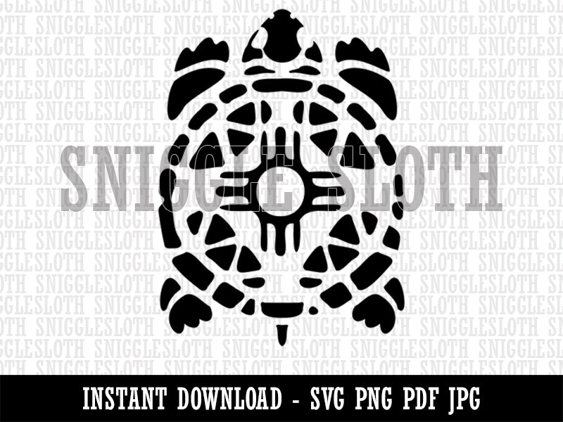Southwestern Style Tribal Turtle Tortoise Terrapin Clipart Digital Download SVG PNG JPG PDF Cut Files