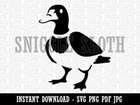 mallard duck clip art black and white