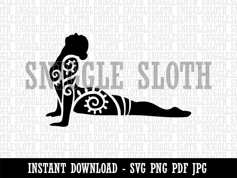 Yoga Pose Bhujanasana Cobra Pose Clipart Digital Download SVG PNG JPG PDF Cut Files