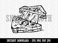 Grilled Cheese Sandwich Toast Clipart Digital Download SVG PNG JPG PDF Cut Files