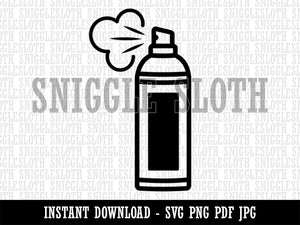 Aerosol Can Spray Paint Hair Spray Clipart Digital Download SVG PNG JPG PDF Cut Files