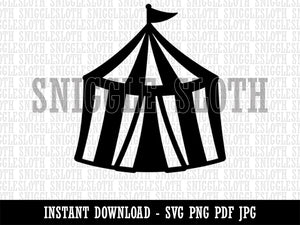 Circus Tent Clipart Digital Download SVG PNG JPG PDF Cut Files