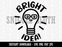 Light Bulb Bright Idea Teacher School Clipart Digital Download SVG PNG JPG PDF Cut Files