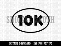 10k Euro Oval Race Running Runner Clipart Digital Download SVG PNG JPG PDF Cut Files