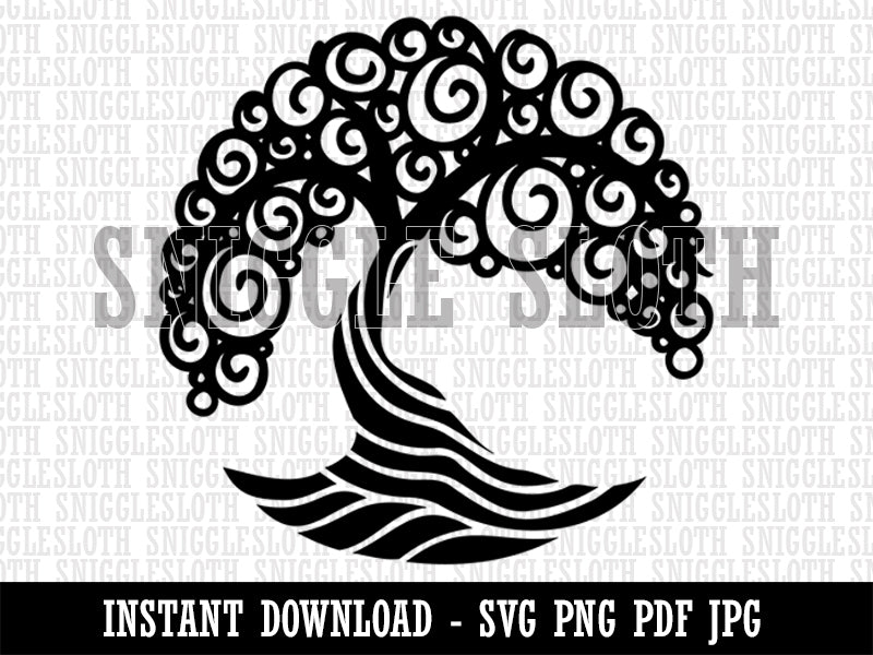 Abstract Tree of Life Clipart Digital Download SVG PNG JPG PDF Cut Files