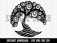 Abstract Tree of Life Clipart Digital Download SVG PNG JPG PDF Cut Files