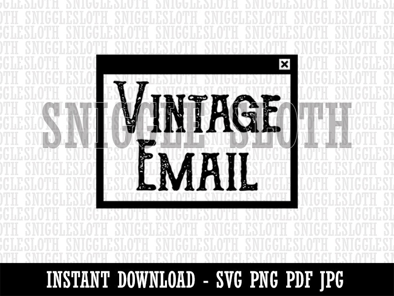 Fun Mail Vintage Email Letter Penpal Clipart Digital Download SVG PNG JPG PDF Cut Files