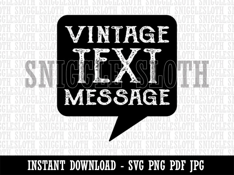 Fun Mail Vintage Text Message Letter Penpal Clipart Digital Download SVG PNG JPG PDF Cut Files