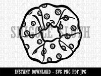 Polka Dot Hair Scrunchie Clipart Digital Download SVG PNG JPG PDF Cut Files