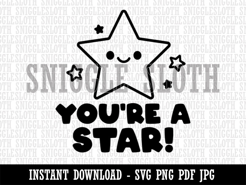 You're A Star Teacher Student Clipart Digital Download SVG PNG JPG PDF Cut Files
