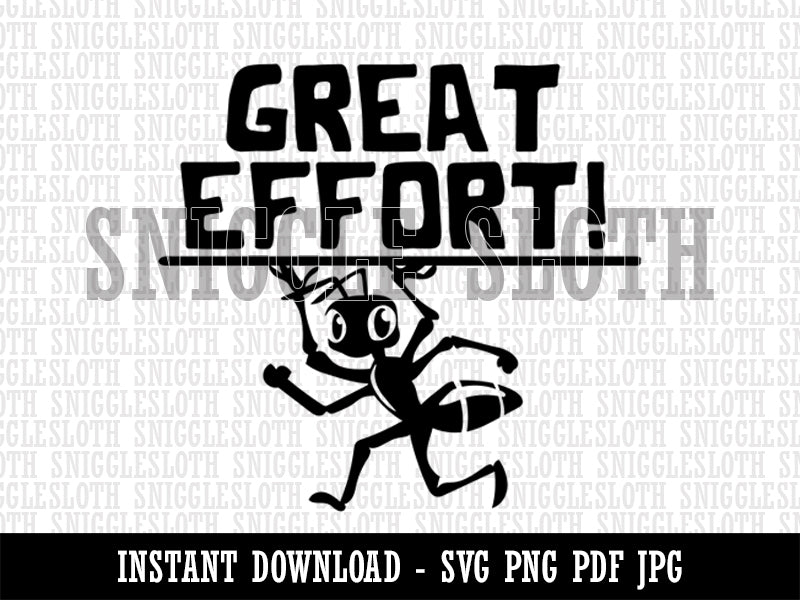Great Effort Strong Ant Carrying Teacher Student Clipart Digital Download  SVG PNG JPG PDF Cut Files