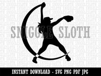Softball Pitcher Underhand Throw Clipart Digital Download SVG PNG JPG PDF Cut Files