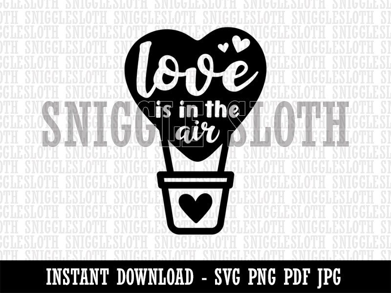 Love is in the Air Valentine's Day Clipart Digital Download SVG PNG JPG PDF Cut Files