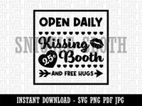 Valentine's Day Kissing Booth and Free Hugs Clipart Digital Download SVG PNG JPG PDF Cut Files