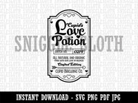 Love Potion Label Valentine's Day Clipart Digital Download SVG PNG JPG PDF Cut Files