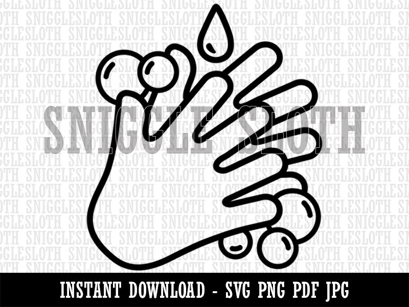 Wash Hands  Clipart Digital Download SVG PNG JPG PDF Cut Files