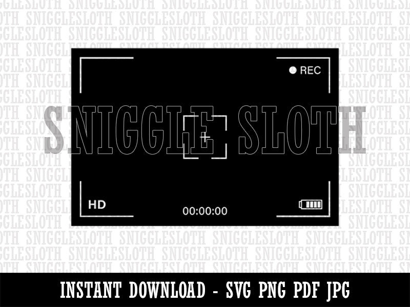 Camera Video Frame  Clipart Digital Download SVG PNG JPG PDF Cut Files