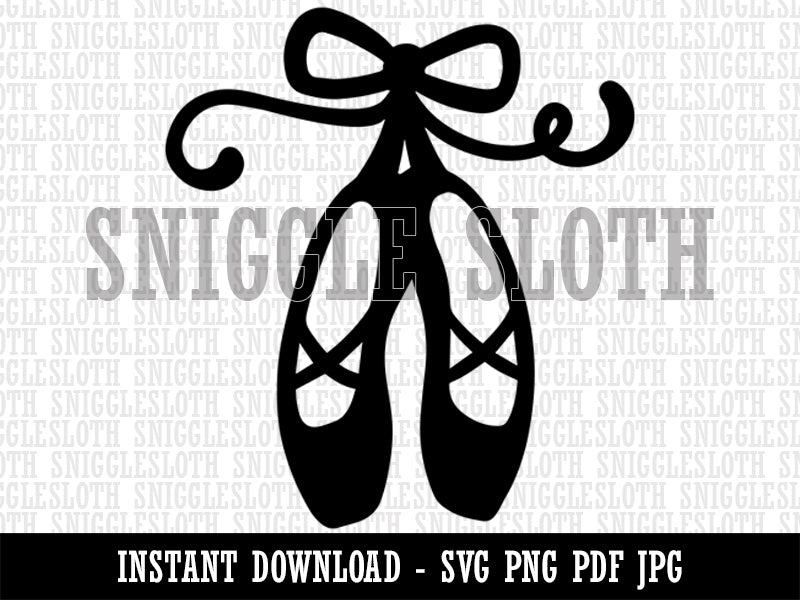 Ballet Shoes Slippers Ballerina  Clipart Digital Download SVG PNG JPG PDF Cut Files