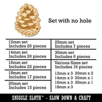 Realistic Pinecone Pine Cone Mini Wood Shape Charms Jewelry DIY Craft