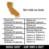 California State Silhouette Mini Wood Shape Charms Jewelry DIY Craft