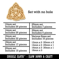 Celtic Triquetra Knot Outline Mini Wood Shape Charms Jewelry DIY Craft