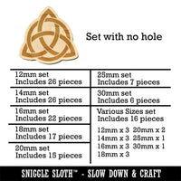 Celtic Triquetra Knot Silhouette Mini Wood Shape Charms Jewelry DIY Craft