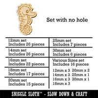 Kawaii Seahorse Mini Wood Shape Charms Jewelry DIY Craft