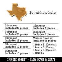 Texas State Silhouette Mini Wood Shape Charms Jewelry DIY Craft