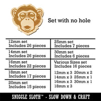 Chimpanzee Primate Ape Mini Wood Shape Charms Jewelry DIY Craft