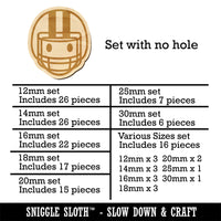 Occupation Athlete Football Helmet Icon Mini Wood Shape Charms Jewelry DIY Craft