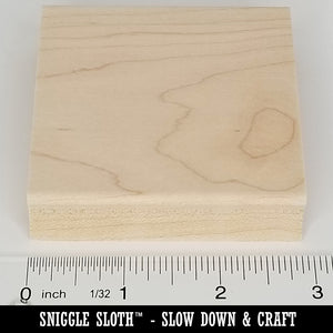 2.9" x 2.9" Square Maple Wood Handle Mount for Rubber Stamp