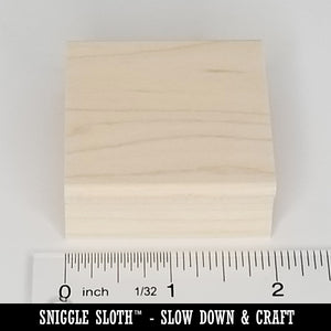 2.0" x 2.0" Square Maple Wood Handle Mount for Rubber Stamp