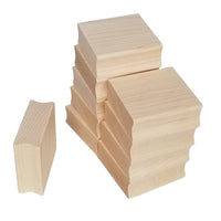 2.0" x 2.0" Square Maple Wood Handle Mount for Rubber Stamp