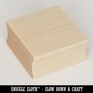 1.5" x 1.5" Square Maple Wood Handle Mount for Rubber Stamp