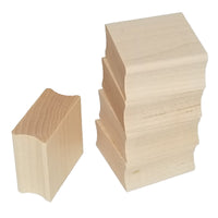 1.5" x 1.5" Square Maple Wood Handle Mount for Rubber Stamp