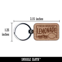 Fresh Squeezed Lemonade Engraved Wood Rectangle Keychain Tag Charm