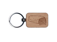 Tasty Stuffed Burrito Mexican Food Engraved Wood Rectangle Keychain Tag Charm