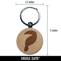 Toucan Solid Engraved Wood Round Keychain Tag Charm