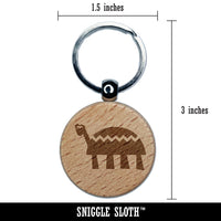 Totally Turtle Engraved Wood Round Keychain Tag Charm