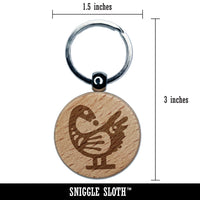 Sankofa African Adinkra Bird Symbol Reflection Engraved Wood Round Keychain Tag Charm