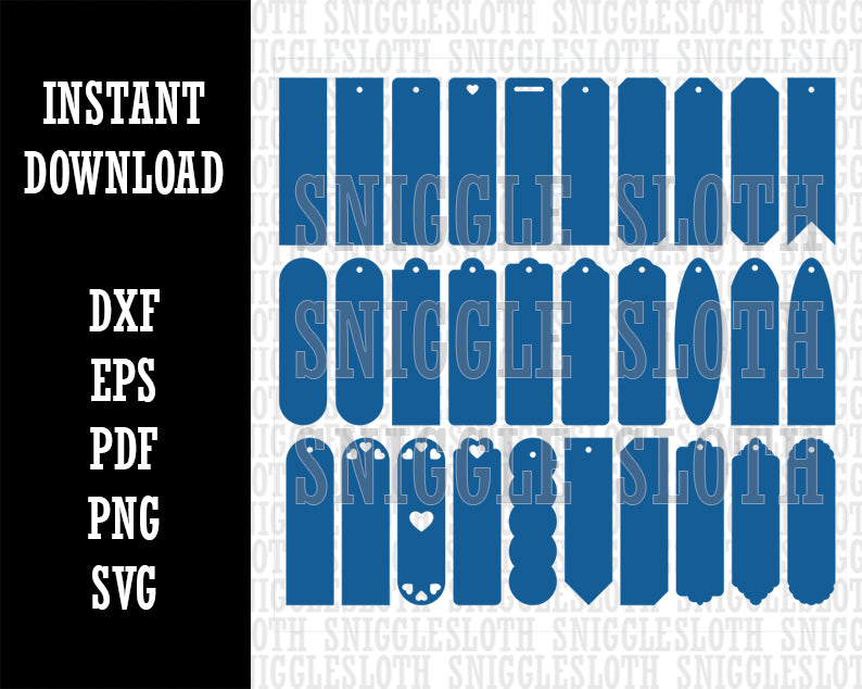 30 Bookmark Designs Background Digital Paper Download SVG EPS DXF PDF PNG File