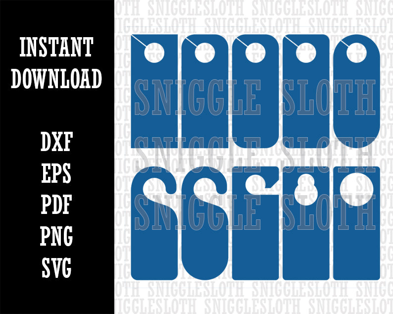 10 Door Hanger Designs Background Digital Paper Download SVG EPS DXF PDF PNG File